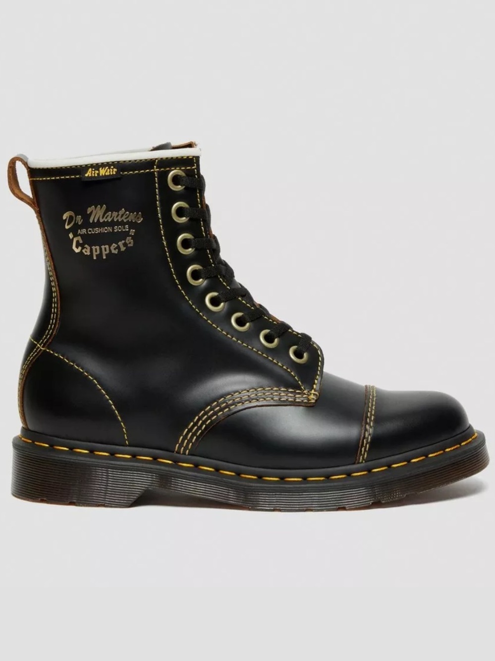 Dr. Martens Capper Vintage Smooth Polished Leather Black Women’s size 9 NEW!!!